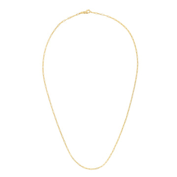 14K Yellow Gold 1.5mm Paperclip 24 Chain with Lobster Lock